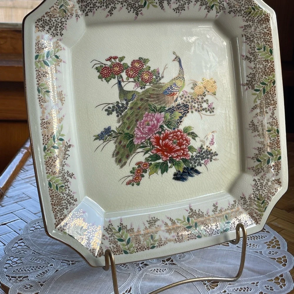 Vintage Sato Gordon Peacock Plate – Made in Japan